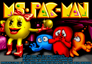 Заставка игры Ms. Pac-Man